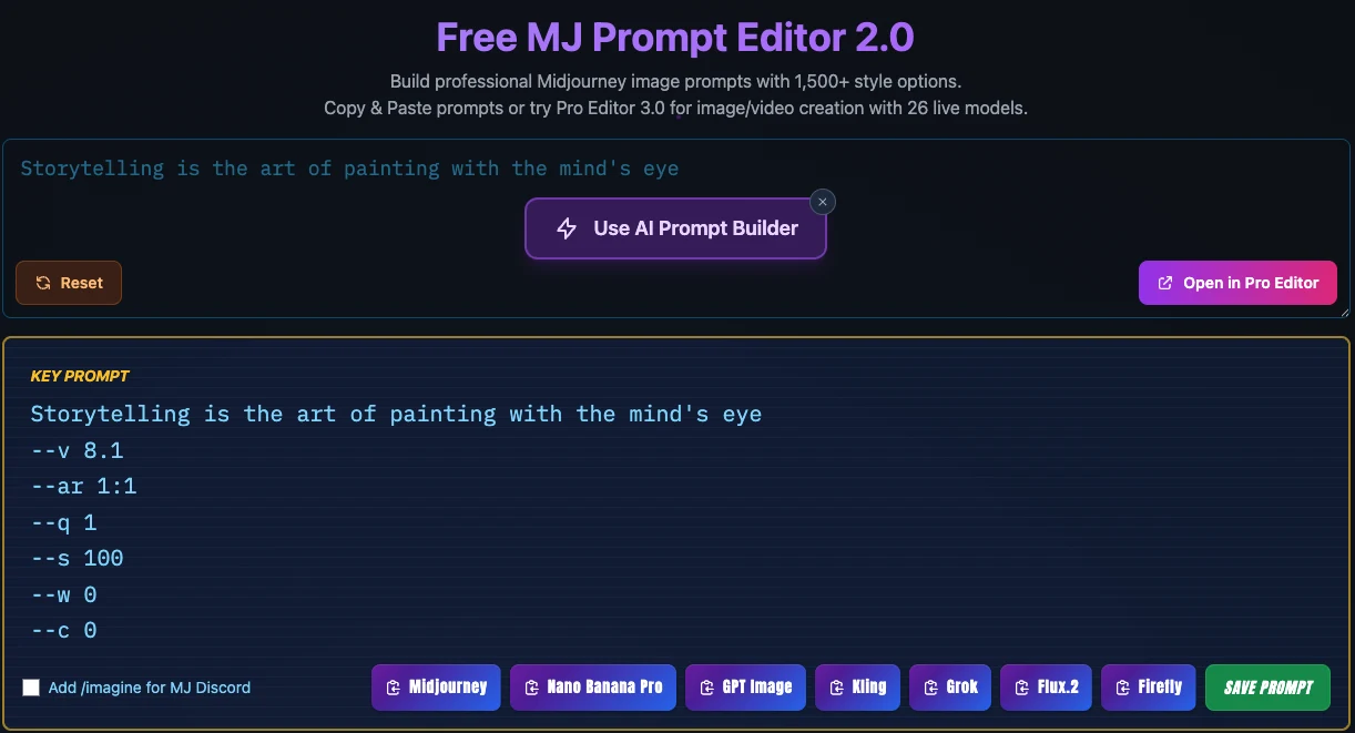 KPM Base Prompt input field