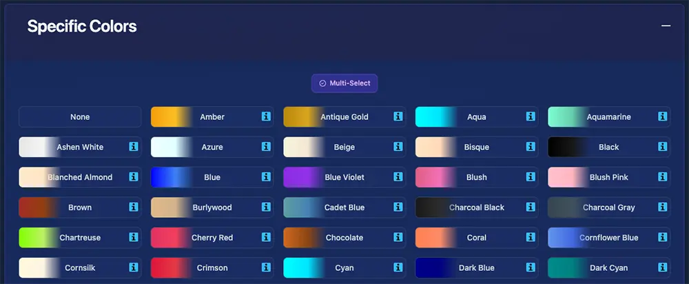 KPM Style Selections interface